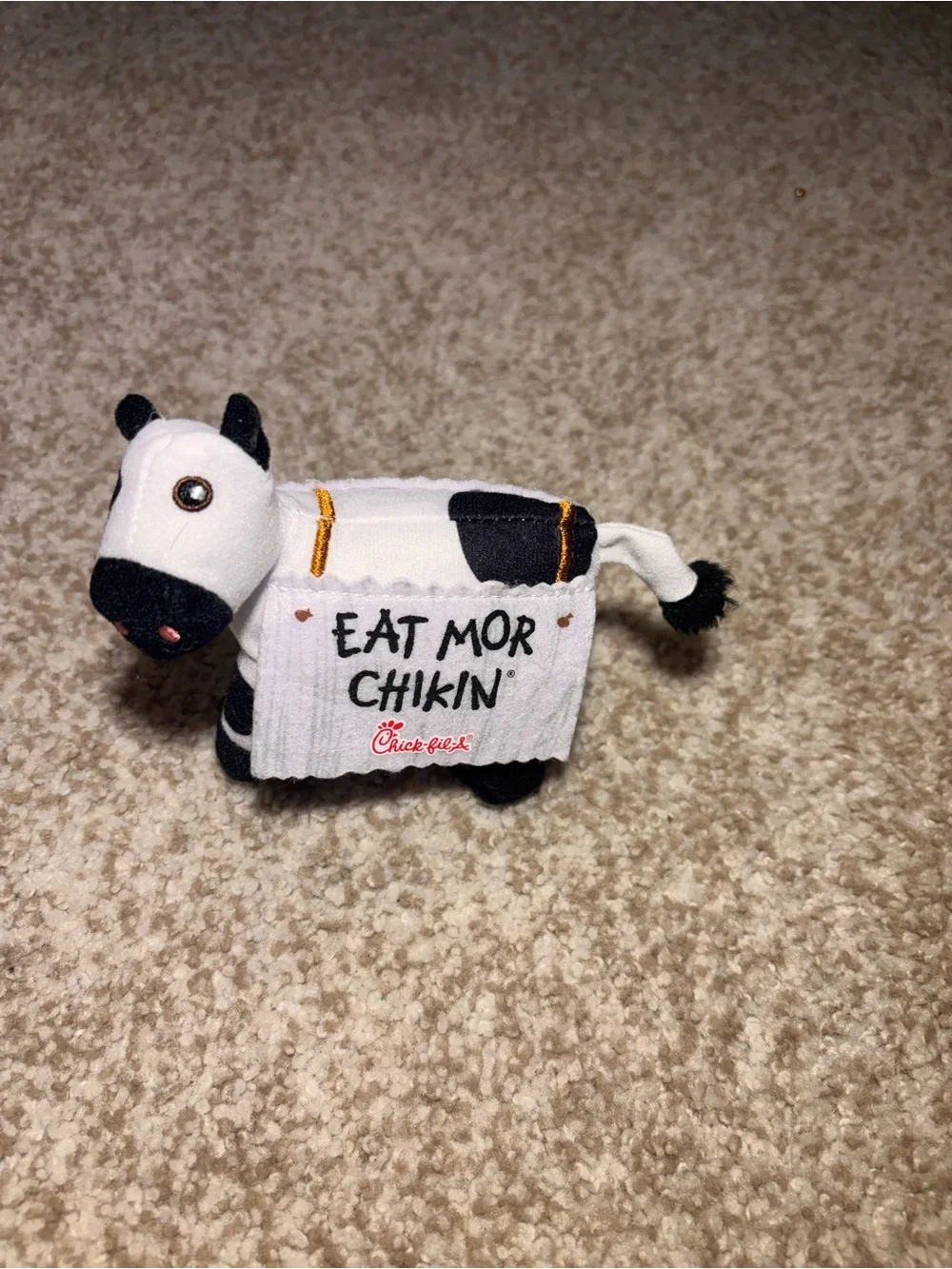 Plush Cow Toy - White and Black